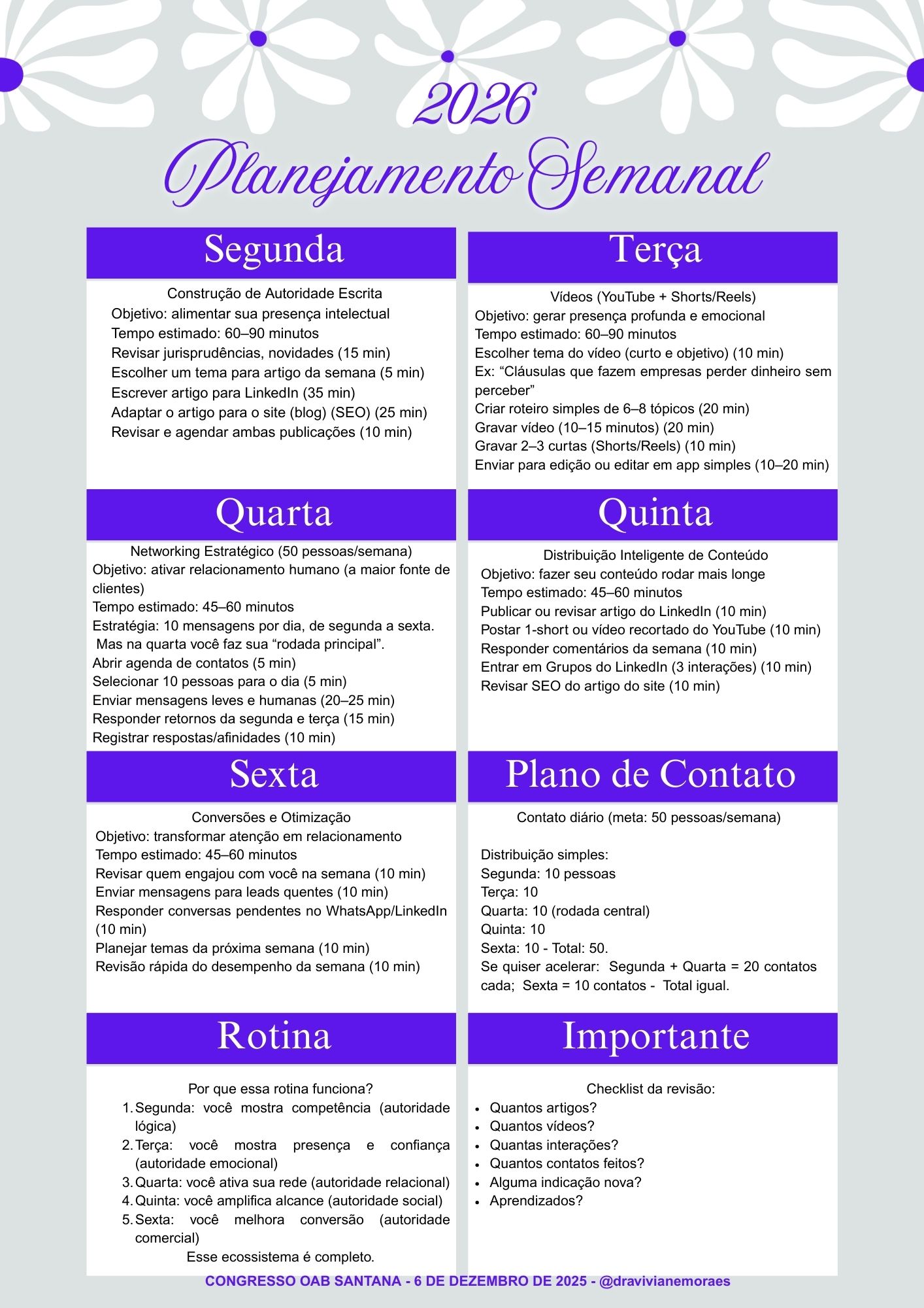 marketing jurídico rotina